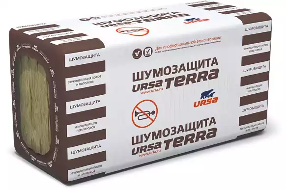 Минеральная вата URSA Тerra Шумозащита (1250х610х50 мм) 10 шт фото